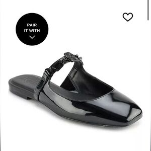 Karl Lagerfeld Glossy Black Mules